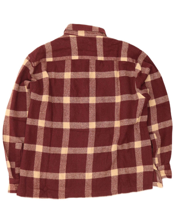 Wampum Muška košulja od flanela Lumberjack UK 14 srednje tamnocrvena karirana akril