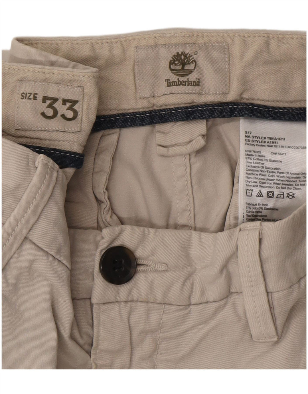 Timberland muške chino kratke hlače W33 Large Off White Pamuk Classic