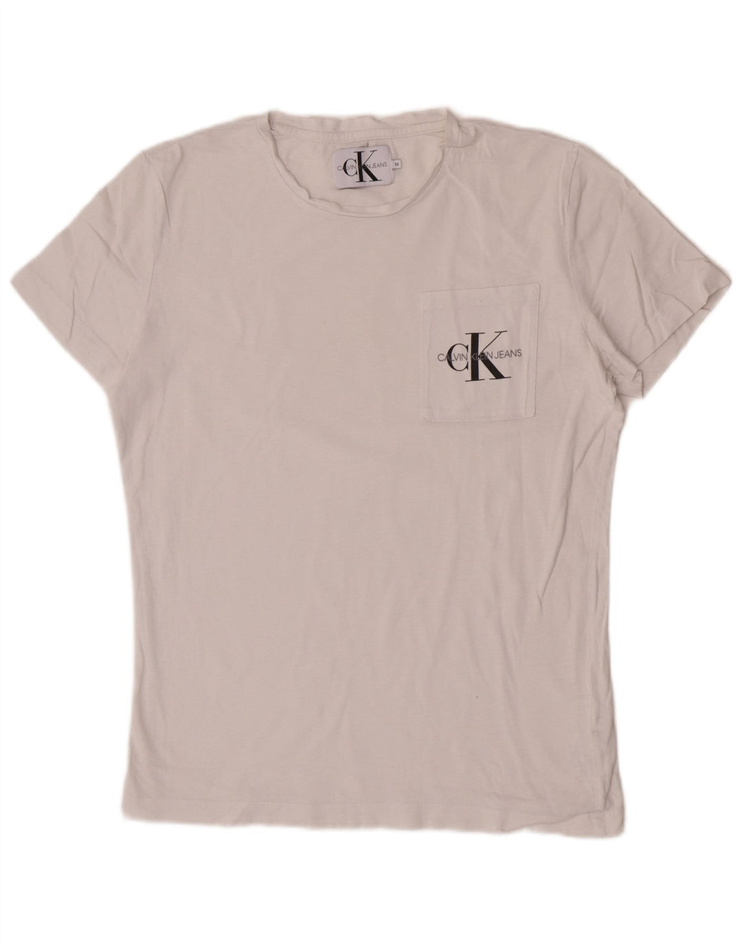 Calvin Klein Jeans, obična muška majica kratkih rukava, srednje bijela