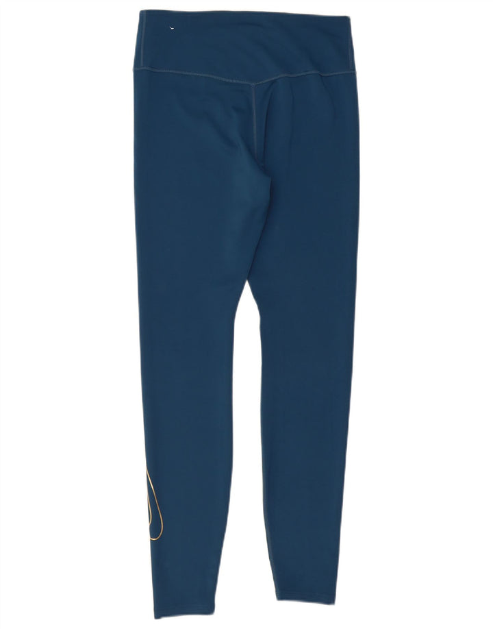 Nike Ženske Dri Fit Graphic Leggings UK 12 srednje plavi poliester