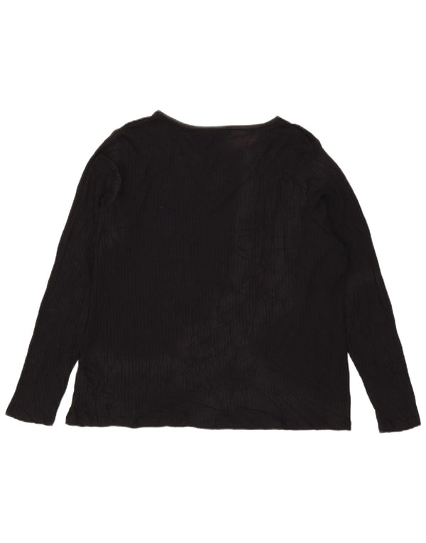 Marks & Spencer ženska majica dugih rukava UK 24 4XL crna viskoza