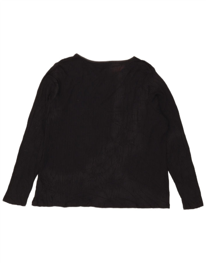 Marks & Spencer ženska majica dugih rukava UK 24 4XL crna viskoza