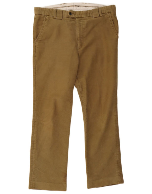 Barbour muške hlače ravnog odijela W36 L30 kaki pamuk