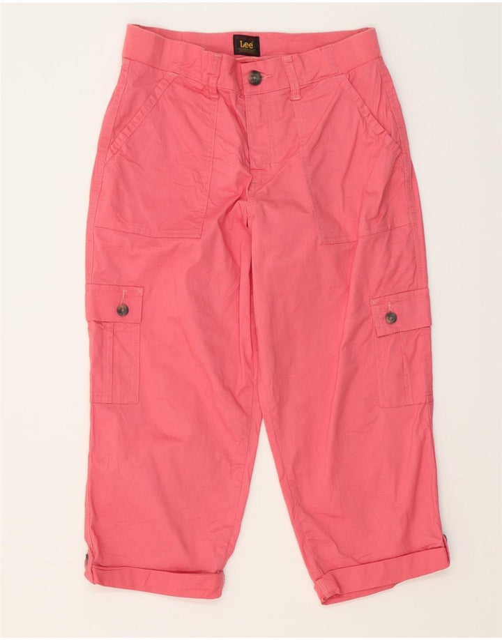 LEE Womens Cargo Capri Trousers US 6 Medium W30 L20 Pink Cotton Vintage Lee and Second-Hand Lee from Messina Hembry 