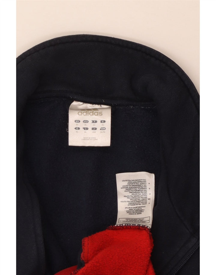 Adidas muška trenirka gornja jakna XL tamnoplavi pamuk u blokovima boja