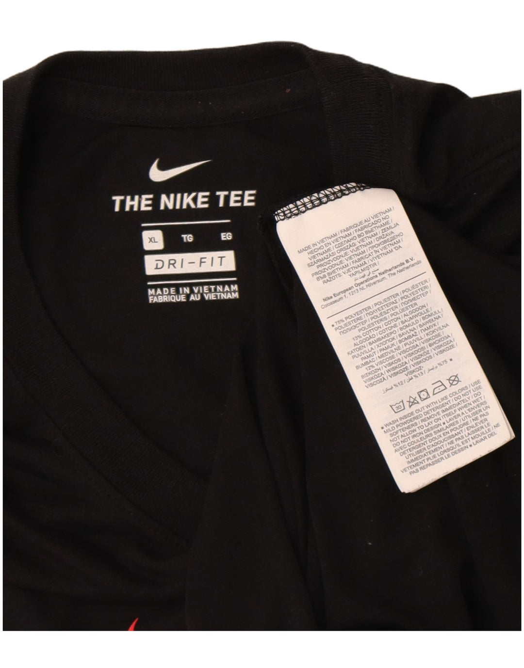 Nike Dri Fit Graphic T-Shirt Top XL crni poliester