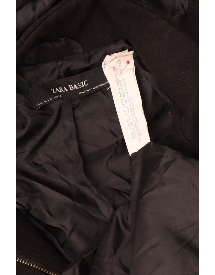 Zara ženska bomber jakna s kapuljačom UK 6 XS crni poliester