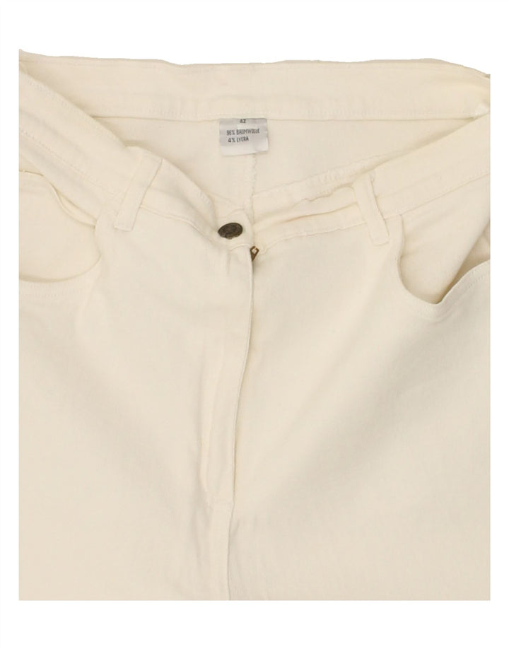 VINTAGE Womens Cropped Jeans EU 42 Medium W30 L25 White Cotton Vintage Vintage and Second-Hand Vintage from Messina Hembry 