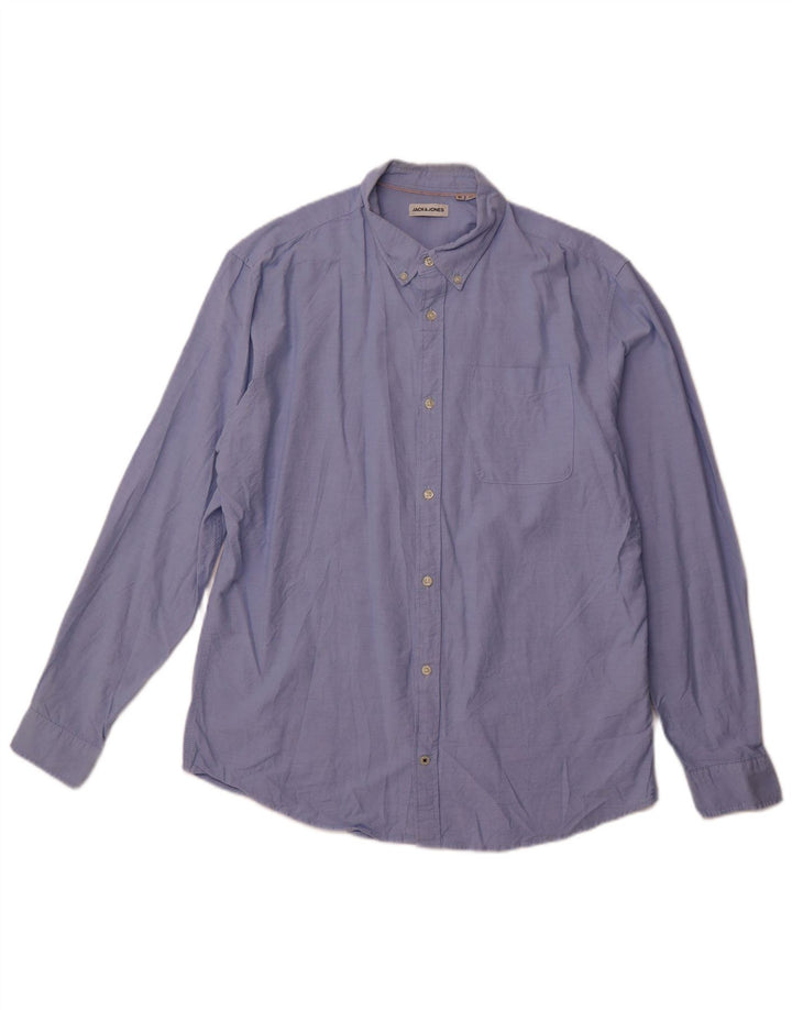JACK & JONES Muška košulja XL plavi pamuk