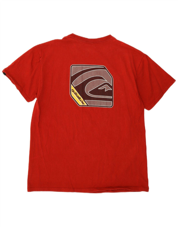 Quiksilver muška majica s grafičkim motivima, veliki crveni pamuk
