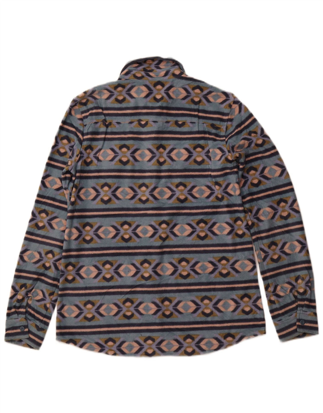 EDDIE BAUER Ženska flis majica UK 12 Medium Blue Fair Isle poliester
