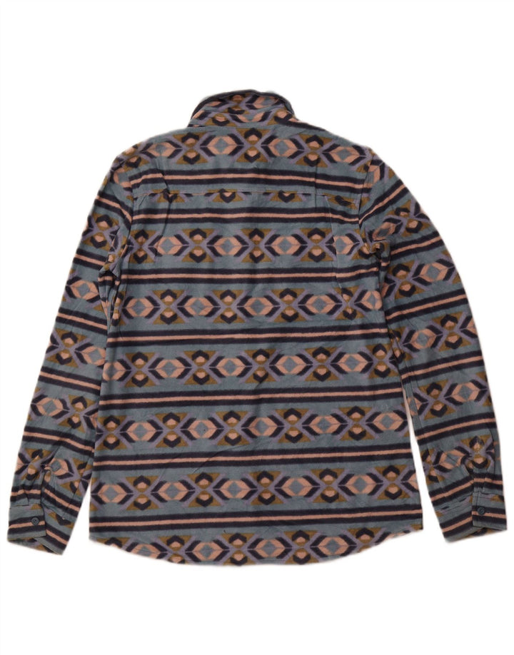 EDDIE BAUER Ženska flis majica UK 12 Medium Blue Fair Isle poliester