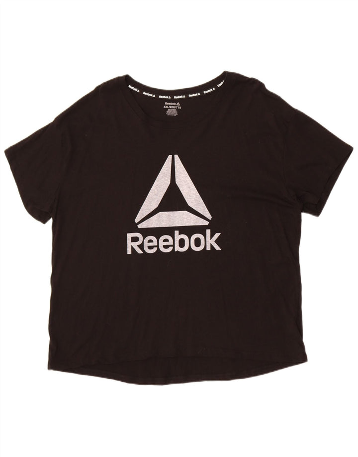 Reebok muška majica s grafičkim motivima 2XL crni pamuk