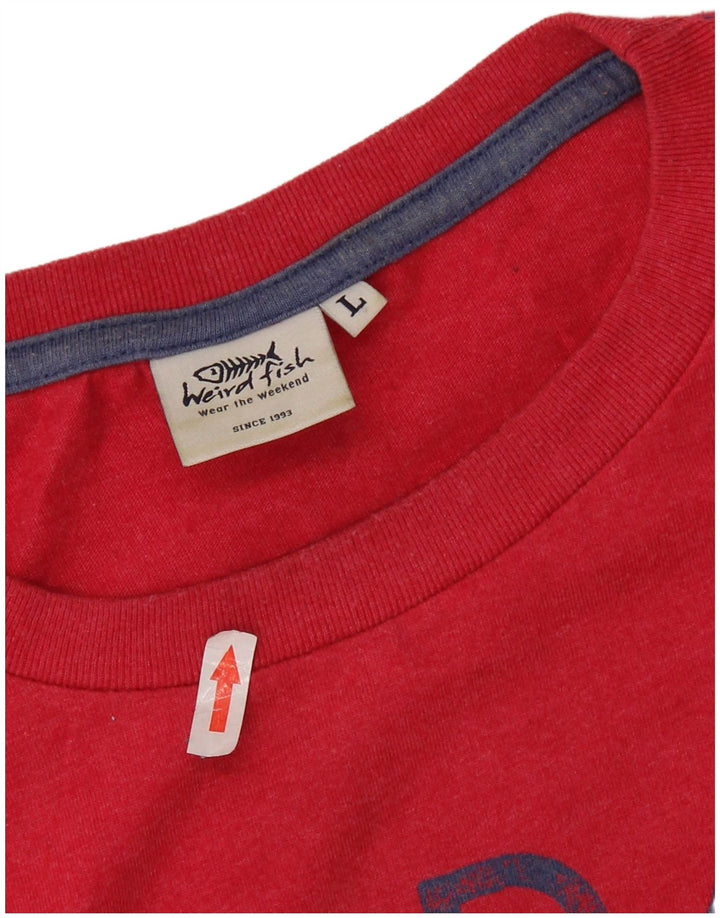 WEIRD FISH Velika muška majica kratkih rukava s grafičkim motivima, pamuk