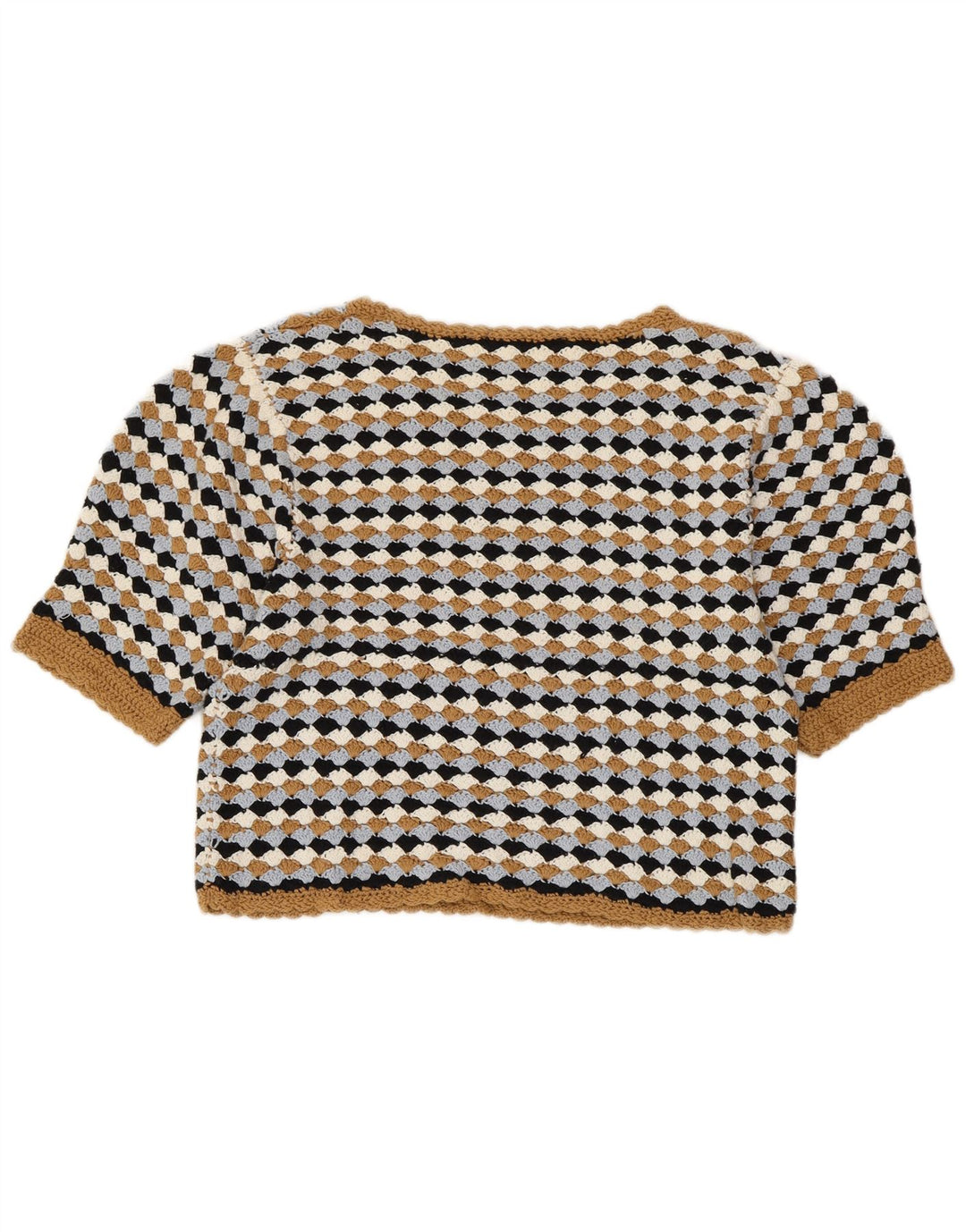 ZARA ženski pulover s kratkim izrezom UK 14 Veliki višebojni