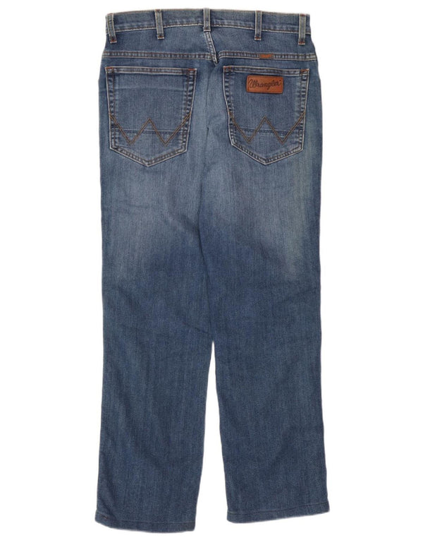 Wrangler muške rastezljive ravne traperice Texas W32 L27 plavi pamuk