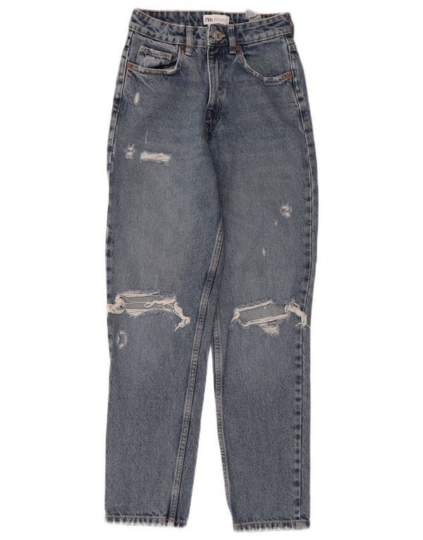 Zara ženske sužene traperice visokog struka EU 34 2XS W24 L27 Plave