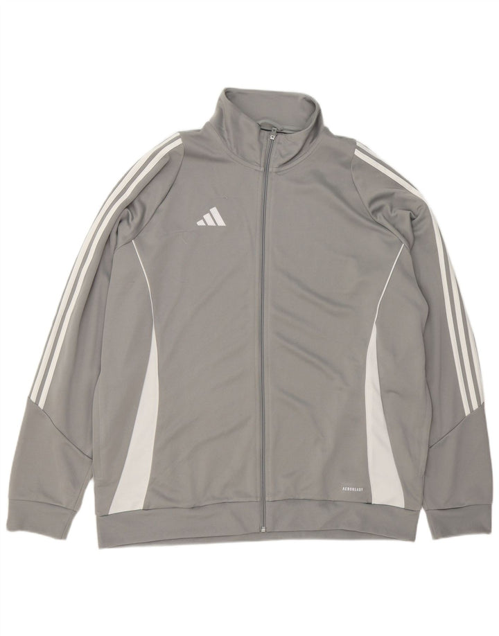 Adidas muška trenirka Aeroready gornja jakna 2XL sivi poliester u boji