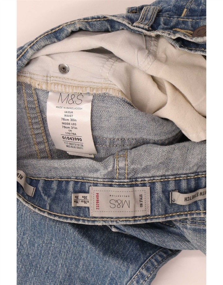 Marks & Spencer muške obične ravne traperice W30 L31 plavi pamuk