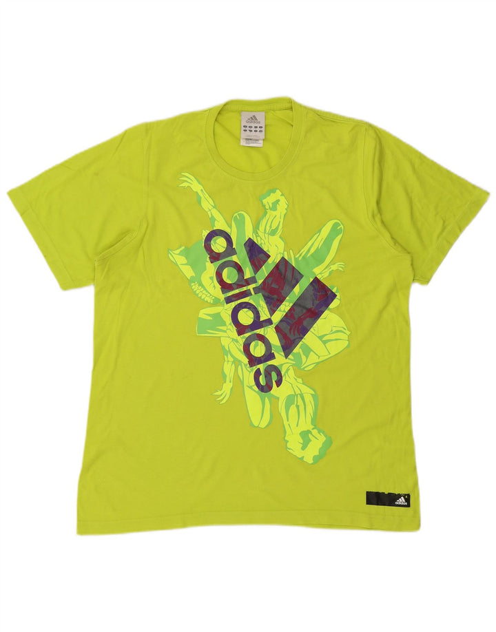 Adidas muška majica s grafičkim motivima, srednji zeleni pamuk