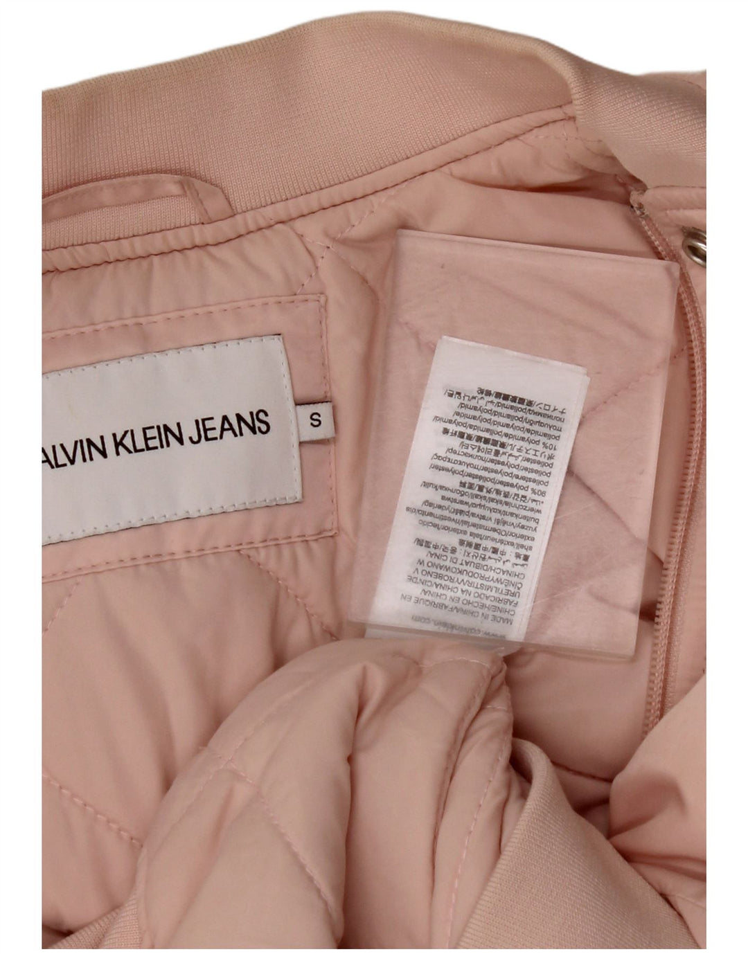 CALVIN KLEIN JEANS Ženska prevelika bomber jakna UK 10 Mala ružičasta