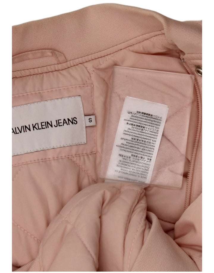 CALVIN KLEIN JEANS Ženska prevelika bomber jakna UK 10 Mala ružičasta