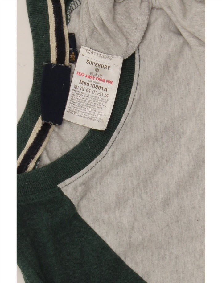 Superdry muška majica dugih rukava, pamuk srednje sive boje