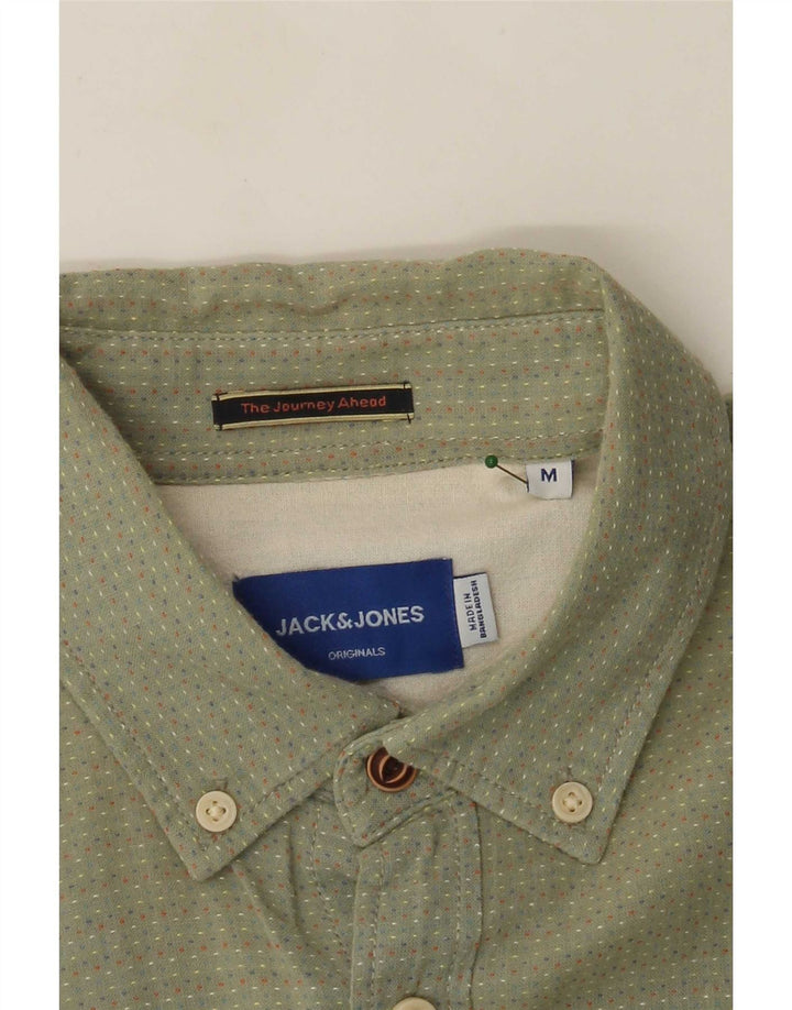 Jack & Jones muška košulja kratkih rukava srednje zelene točke