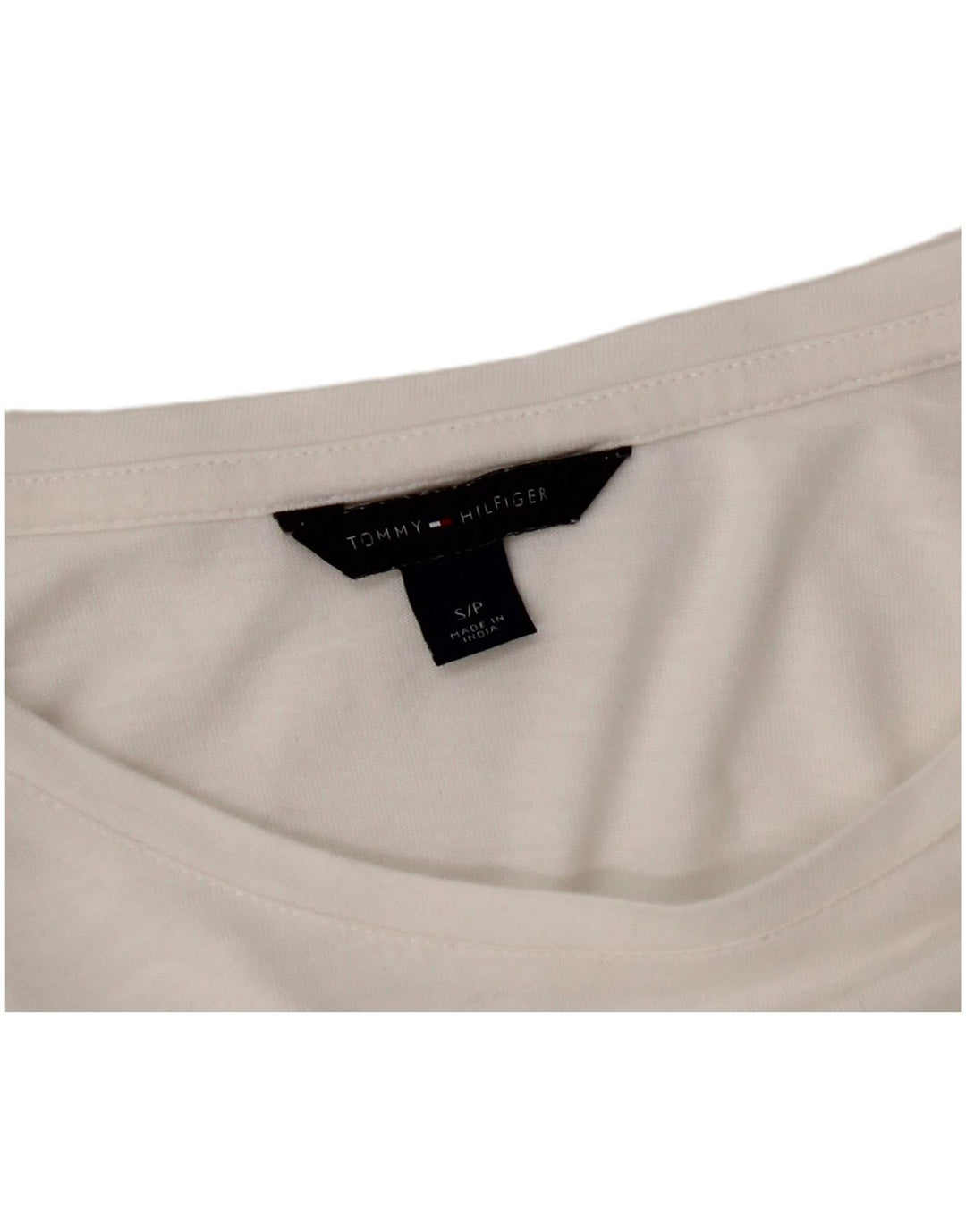 TOMMY HILFIGER Ženska asimetrična majica dugih rukava UK 10 Mala bijela