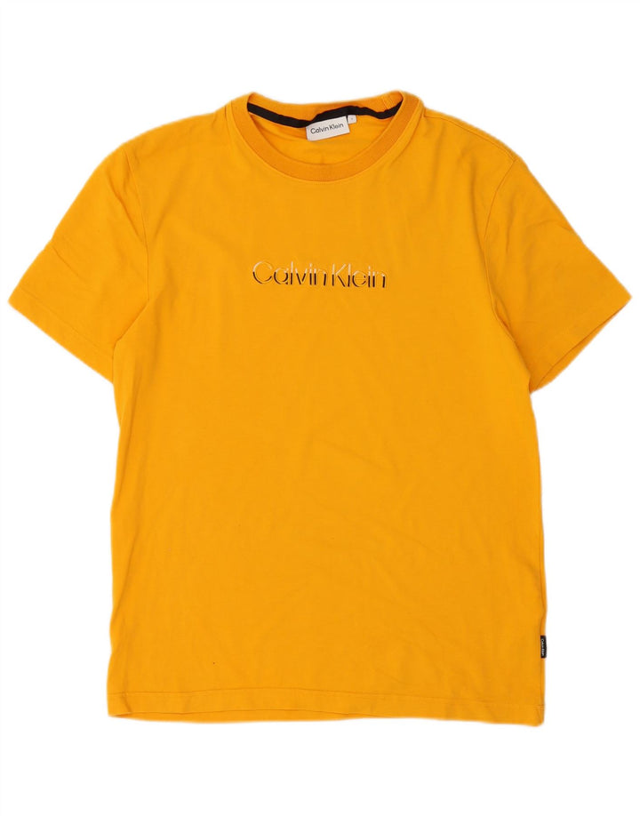 Calvin Klein muška majica kratkih rukava Mala narančasta pamučna