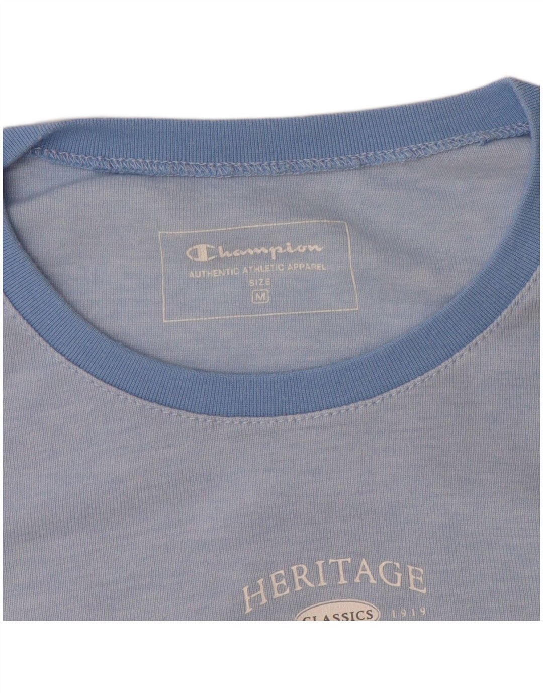 CHAMPION Womens Heritage Classics Graphic T-Shirt Top UK 12 Medium Blue