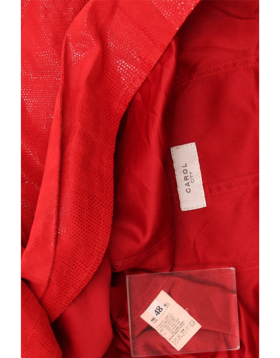 Ženska pončo jakna Carol UK 18 XL poliester na crvene mrlje