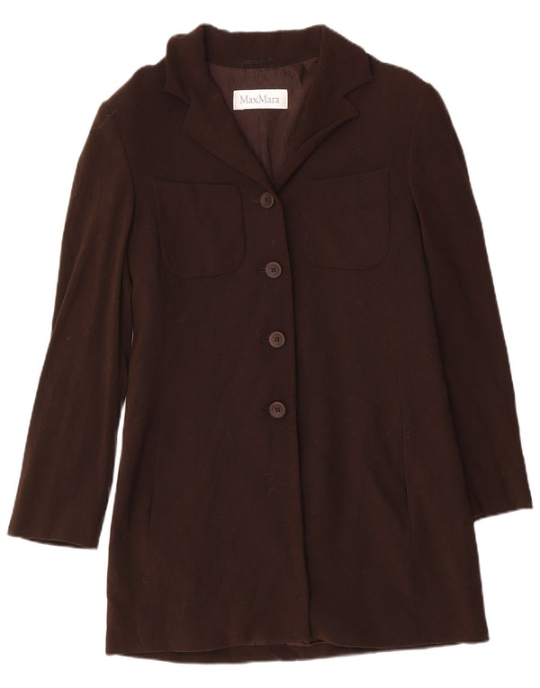 Max Mara ženski kaput UK 10 Small Brown Wool