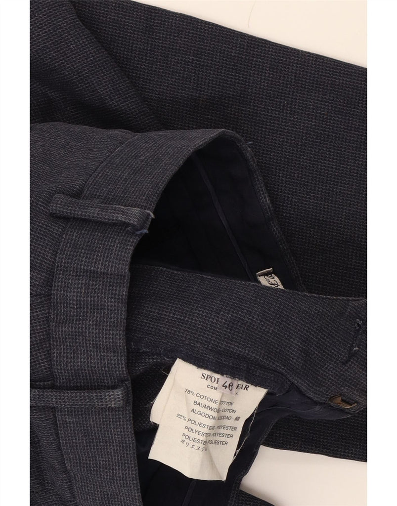 C.P. COMPANY Mens Slim Casual Trousers IT 46 Small W32 L32 Navy Blue Check Vintage C.P. Company and Second-Hand C.P. Company from Messina Hembry 