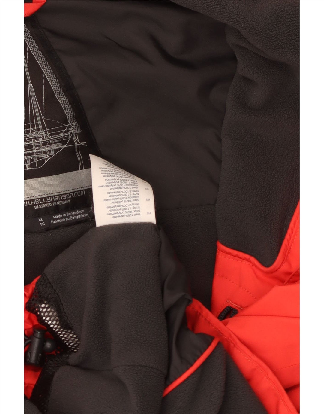 Helly Hansen Boys Graphic Vjetrovka jakna 13-14 godina XL crvena poliester