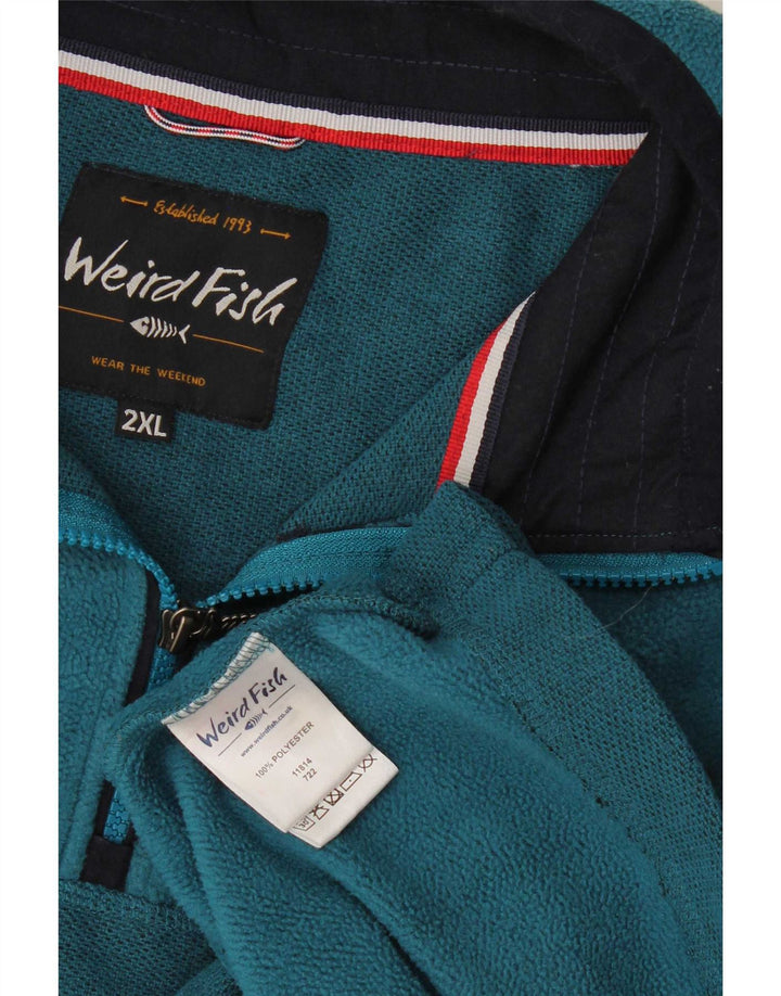 Muški džemper od flisa Weird Fish 2XL plavi poliester