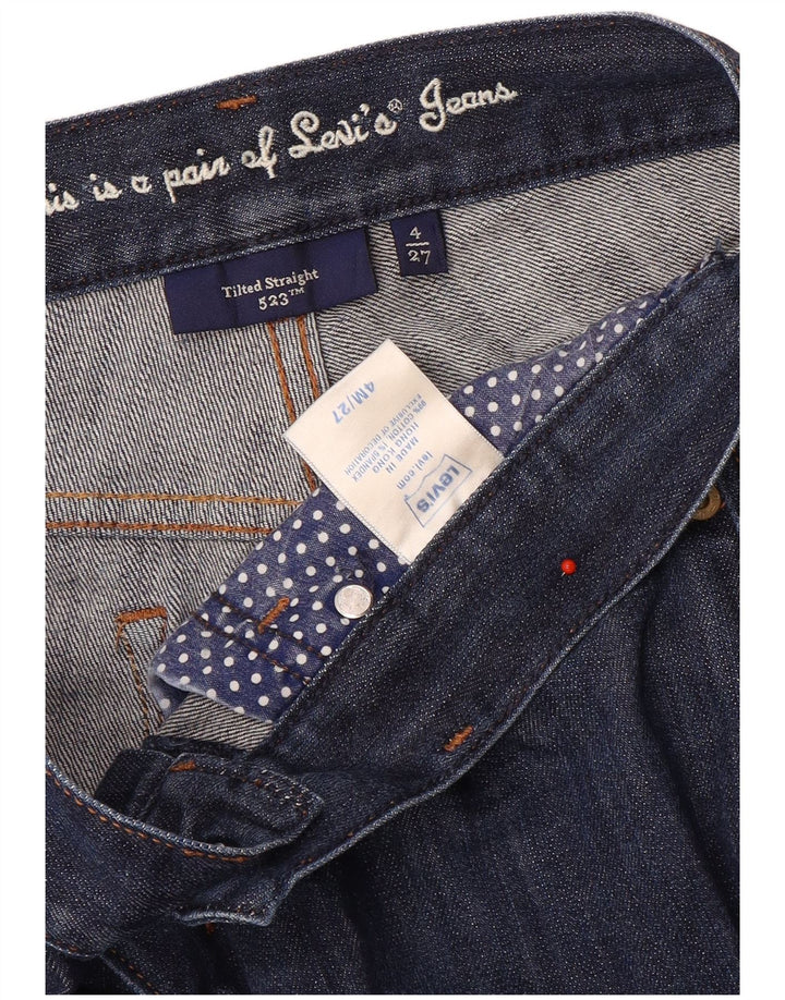 Levi's ženske nagnute ravne traperice US 4 male W27 L30 plavi pamuk