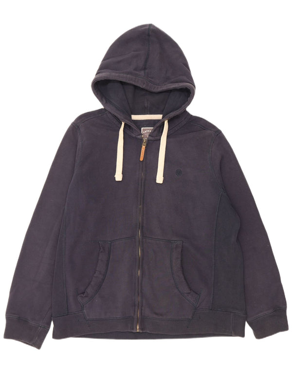 Fat Face muški pulover s kapuljačom s patentnim zatvaračem XL tamnoplavi pamuk