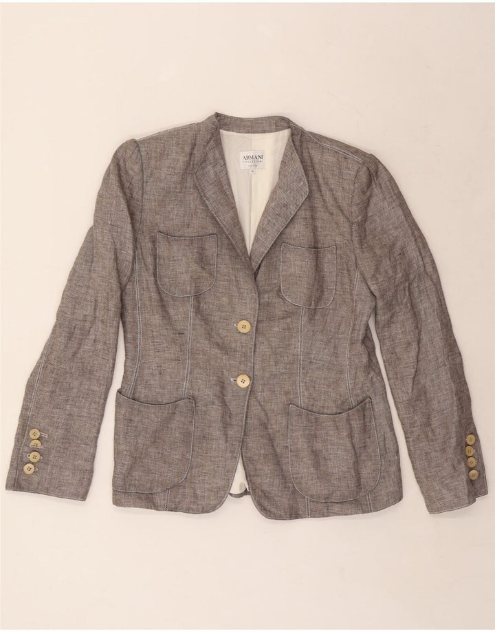 Armani Collezioni ženski sako sa 2 gumba IT 46 Large Gray Lan