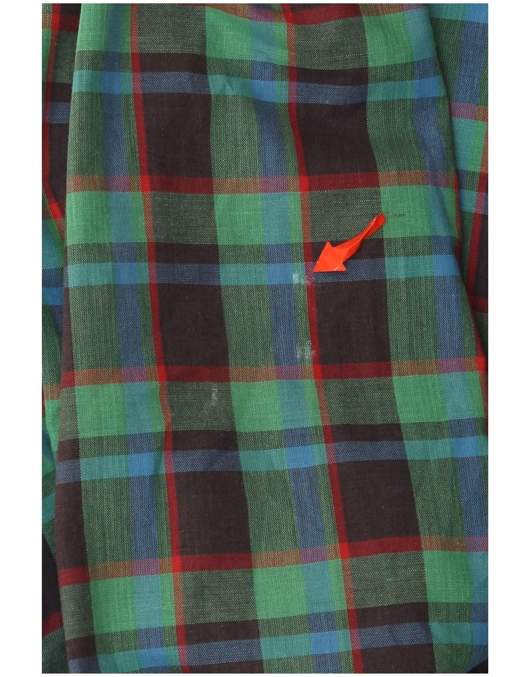 VINTAGE ženska bomber jakna IT 50 XL Zeleni karirani pamuk