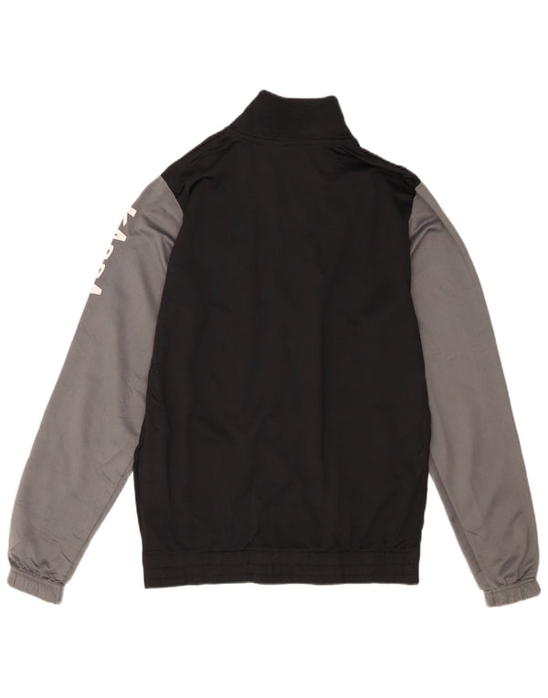 Kappa Boys Graphic Tracksuit Top Jacket 15-16 Years Black Colourblock