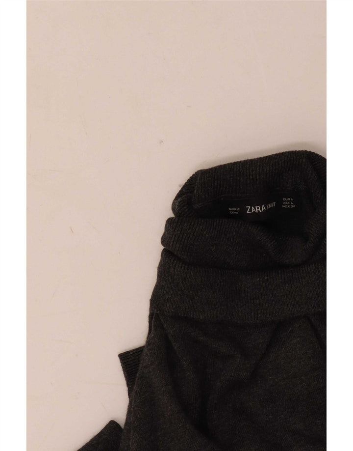 Zara ženski pulover s rol izrezom UK 14 Large Gray