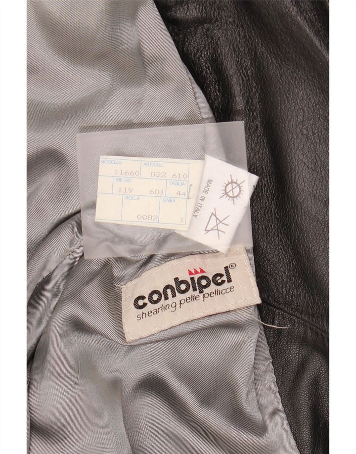 Conbipel ženska kožna biciklistička jakna IT 44 srednje crna koža