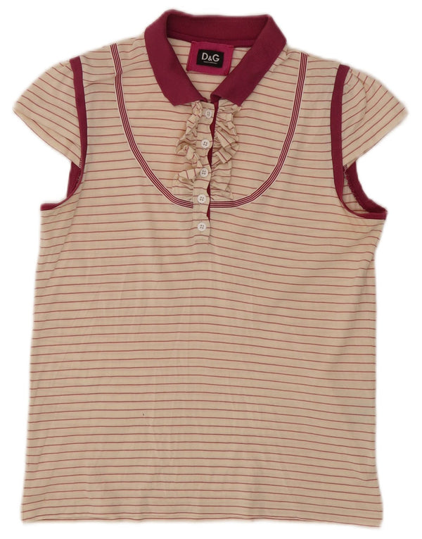 Ženska polo majica Dolce & Gabbana UK 12 srednje bež pruge