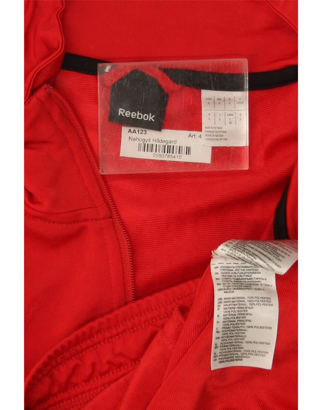 Reebok muška gornja jakna trenirke Large Red Colourblock poliester