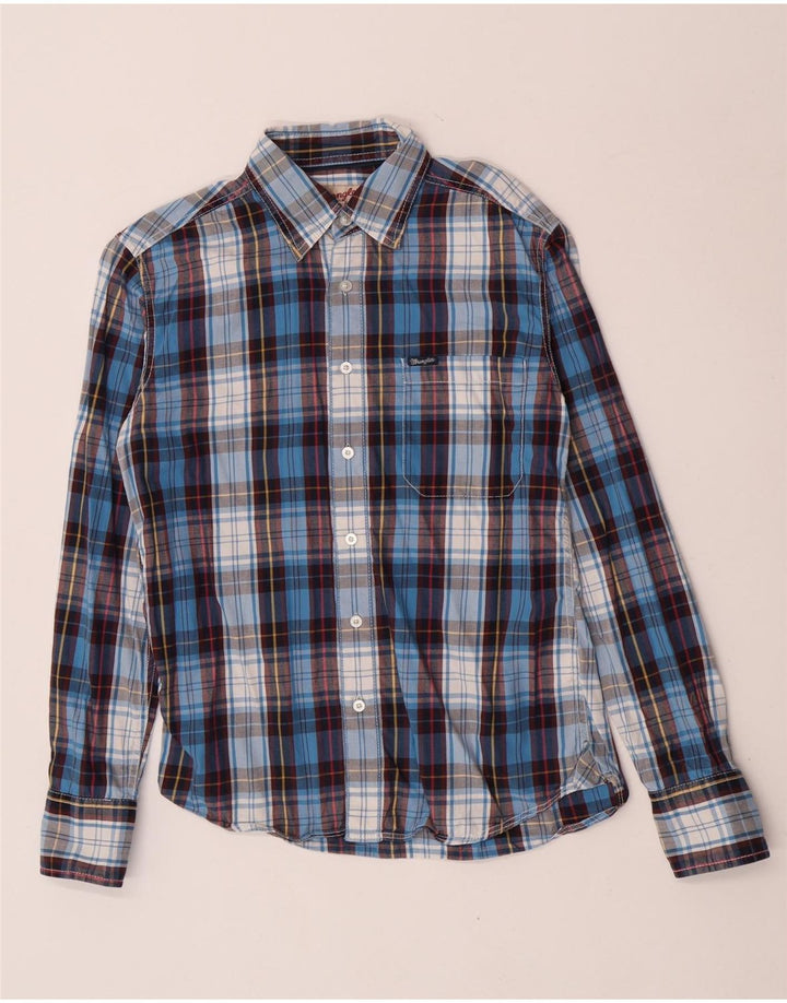 Wrangler muška flanelska košulja srednje plave boje