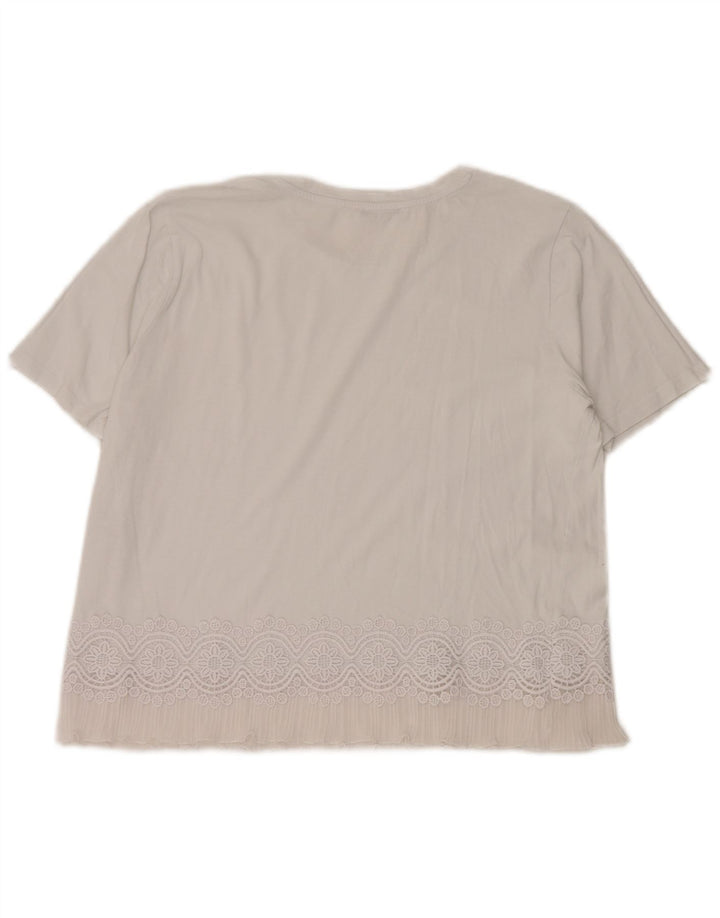 Zara ženski gornji dio bluze UK 16 Large White Cotton