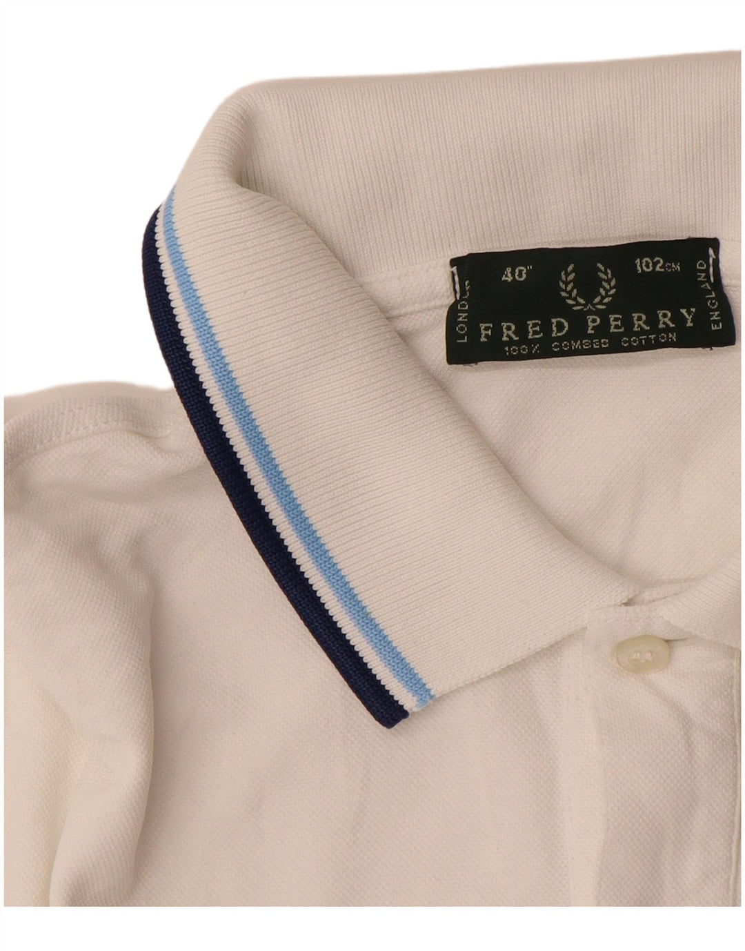 FRED PERRY Muška polo majica Srednje bijeli pamuk