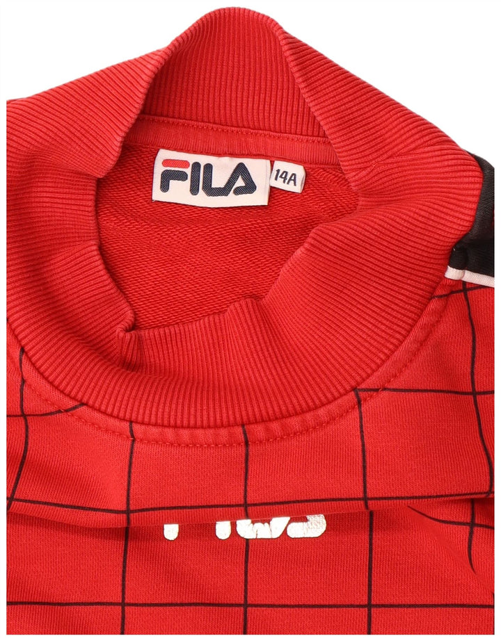 FILA Boys Graphic Sweatshirt Džemper 13-14 godina Red Colourblock