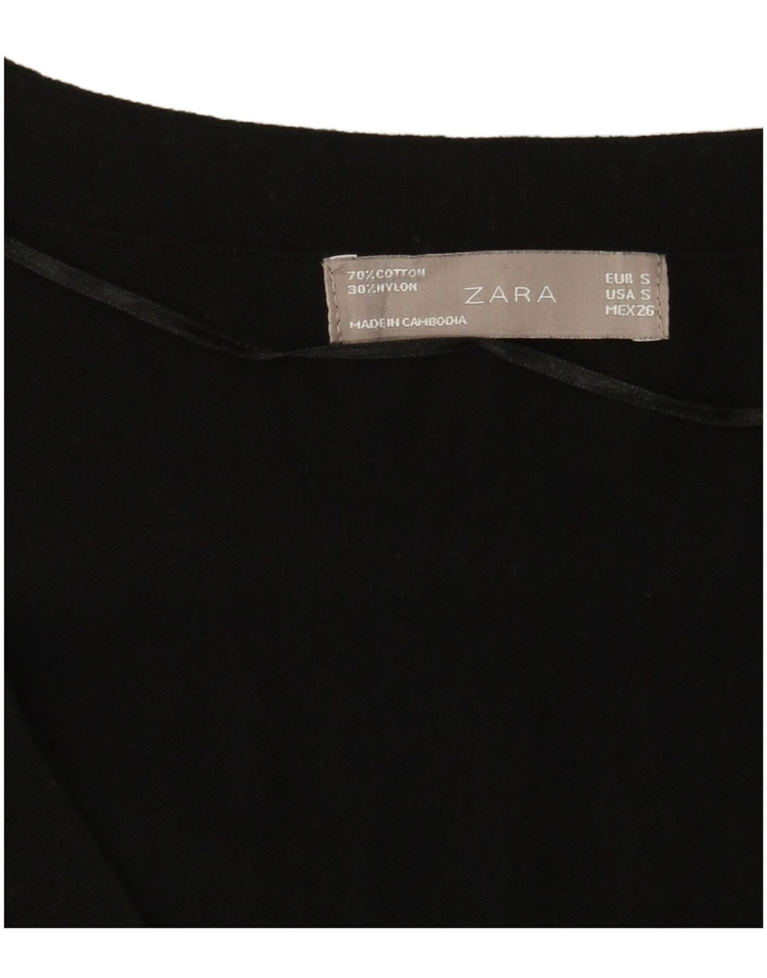 Zara ženski kardigan pulover UK 8 Small Black